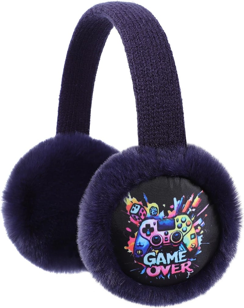 Ztl Kids Knit Earmuffs Soft Plush Ear Warmers Winter Outdoor Ear Muffs for Boys Girls - Image 1